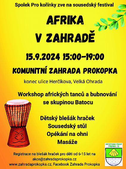 Afrika v zahradě, workshop afrických tanců a bubnování se skupinou Batocu.