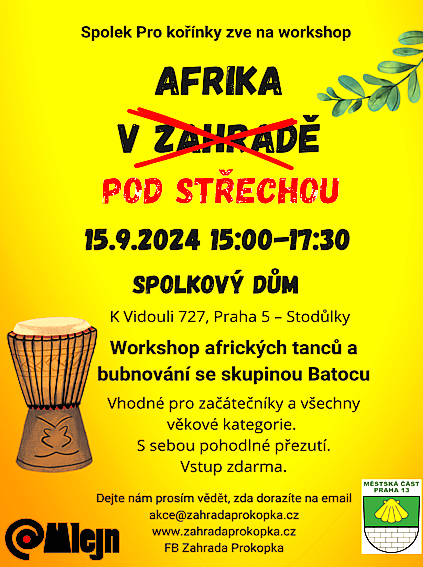 Afrika v zahradě, workshop afrických tanců a bubnování se skupinou Batocu.